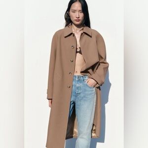 NWT Luxury RARE Minimalist Elegant Classic Zara Car Coat